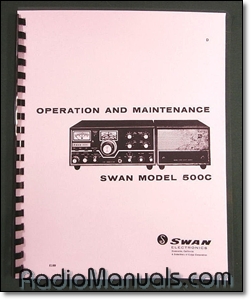 Swan 500C Operation Manual with 11" x 24" Foldout Schematic